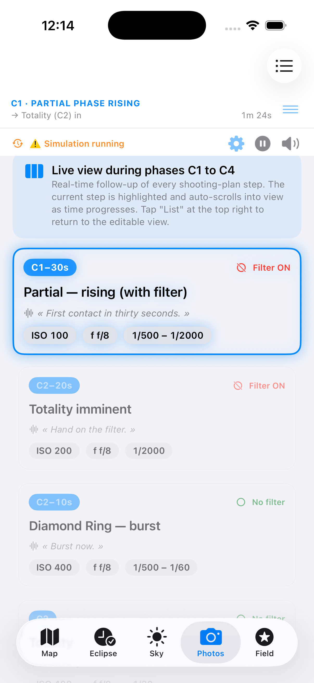 Photos live · Auto-scroll